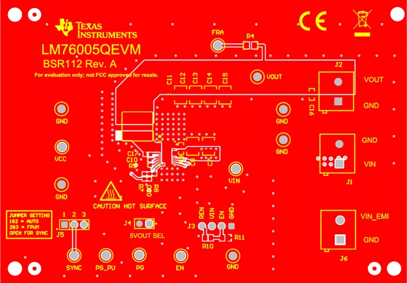 LM76005和LM76005-Q1同步降压转换器评估板LM76005QEVM模块的介绍_特性及结构图