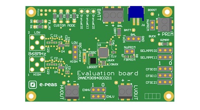 EVK30940 915MHz评估板，一个基于AEM30940射频能量收获IC的完整的参考电路