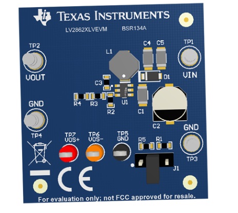 德州仪器LV2862XLVEVM转换器评估模块介绍_特性及电路板结构